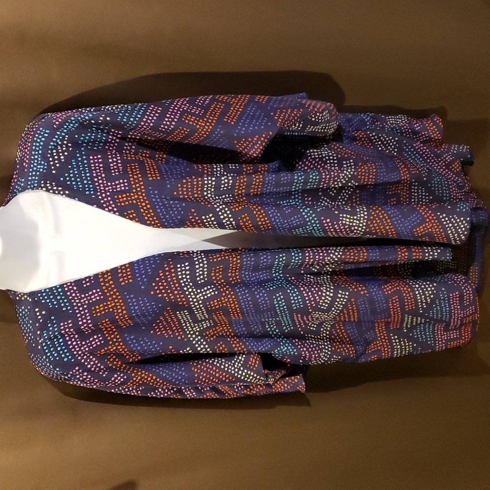LuLaRoe Colorful Geometric Print Kimono Open Front Cardigan NWOT